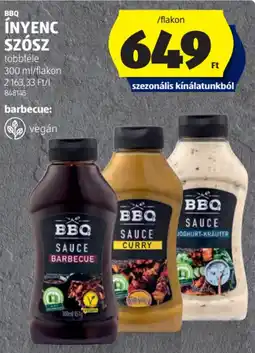 ALDI BBQ ínyenc szósz ajánlat