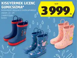 ALDI Kisgyermek licenc gumicsizma ajánlat