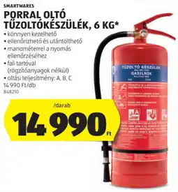 ALDI Smartwares Porral Oltó tűzoltókészülék ajánlat