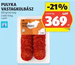 ALDI Pulyka Vastagkolbász ajánlat