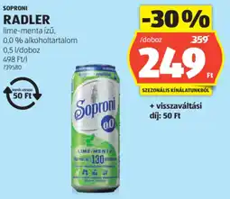 ALDI Soproni radler ajánlat