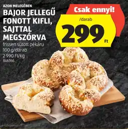 ALDI Azon Melegeben Bajor jellegű fonott kifli, sajttal megszórva ajánlat