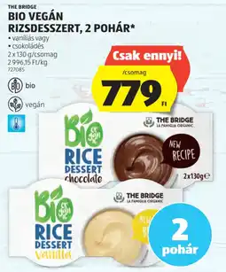 ALDI The Bridge Bio vegán rizsdesszert ajánlat