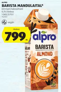ALDI Alpro Barista mandulaital ajánlat