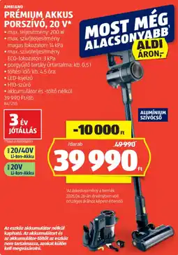 ALDI Ambiano Prémium akkus porszívó ajánlat