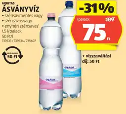 ALDI Aquitas ásványvíz ajánlat