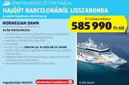 ALDI Spanyolország és Portugália Hajóút Barcelonából Lisszabonba ajánlat