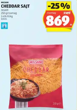 ALDI Milsani Cheddar sajt ajánlat