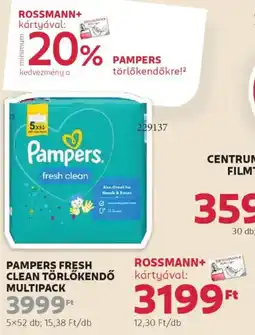 Rossmann Pampers Fresh Clean törlőkendő multipack ajánlat