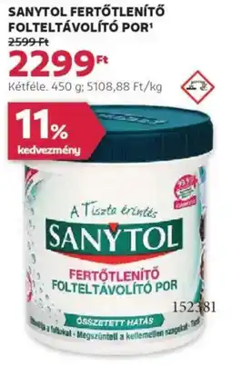 Rossmann Sanytol Fertőtlenítő folteltávolító por ajánlat