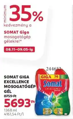Rossmann Somat Giga Excellence mosogatógép gél ajánlat