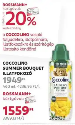 Rossmann Coccolino Summer Bouquet illatfokozó ajánlat