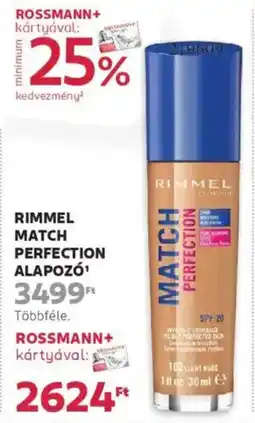 Rossmann Rimmel Match Perfection alapozó ajánlat