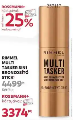 Rossmann Rimmel Multi Tasker 3in1 bronzosító stick ajánlat