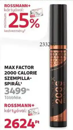 Rossmann Max Factor 2000 Calorie szempilla-spirál ajánlat