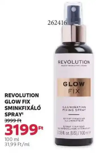 Rossmann Revolution Glow Fix Sminkfixáló spray ajánlat