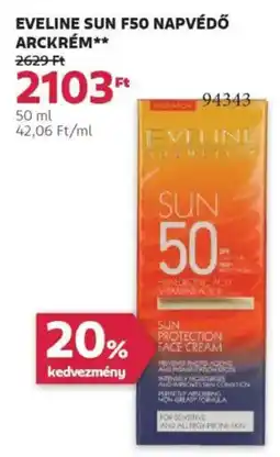 Rossmann Eveline Sun F50 napvédő arckrém ajánlat