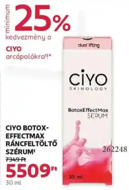 Rossmann Ciyo botox-effectmax ráncfeltöltő szérum ajánlat