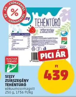 PENNY Sissy Zsírszegény Tehéntúró ajánlat