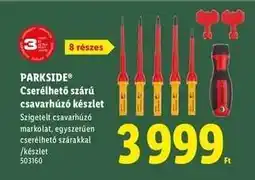 Lidl PARKSIDE Cserélhető szárú csavarhúzó készlet ajánlat