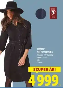 Lidl esmara Női farmerruha ajánlat
