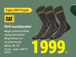 Lidl Férfi munkazokni ajánlat