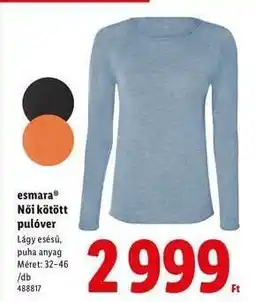 Lidl ESMARA Női kötött pulóver ajánlat