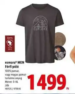 Lidl esmara MEN Férfi póló ajánlat
