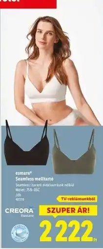 Lidl ESMARA Seamless melltartó ajánlat