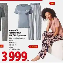 Lidl esmara / esmara MEN Női / férfi pizsama ajánlat