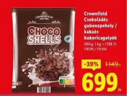 Lidl Crownfield Choco Shells ajánlat