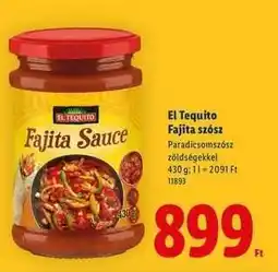 Lidl EL TEQUITO Fajita szósz ajánlat
