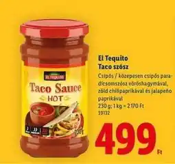 Lidl EL TEQUITO Taco szósz ajánlat