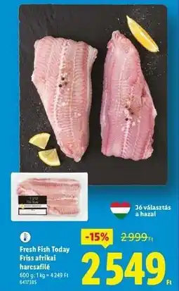 Lidl Friss, afrikai harcsafilé ajánlat