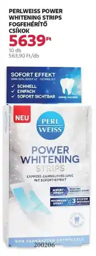 Rossmann Perlweiss Power Whitening Strips fogfehérítő csíkok ajánlat