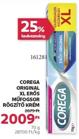 Rossmann Corega Original XL Erős műfogsor rögzítő krém ajánlat