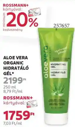 Rossmann Aloe Vera Organic hidratáló gél ajánlat
