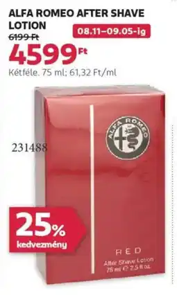 Rossmann Alfa Romeo After Shave lotion ajánlat