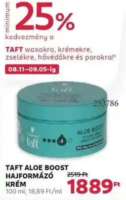 Rossmann Taft Aloe Boost Hajformázó krém ajánlat