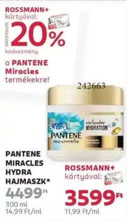 Rossmann Pantene Miracles Hydra hajmaszk ajánlat