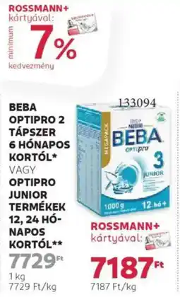 Rossmann Beba OptiPro 2 / Junior ajánlat