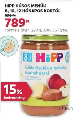 Rossmann Hipp húsos menük 8, 10, 12 hónapos kortól ajánlat