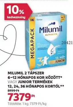 Rossmann Milumil 2 tápszer / junior ajánlat
