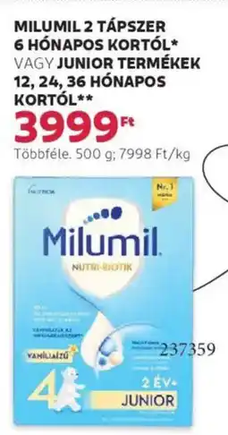 Rossmann Milumil 2 tápszer / junior ajánlat