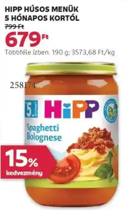 Rossmann Hipp húsos menük 5 hónapos kortól ajánlat