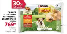 Rossmann Friskies alutasakos kutyaeledel quattropack ajánlat
