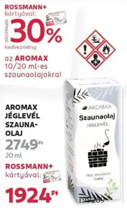 Rossmann Aromax jéglevél szauna- olaj ajánlat