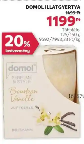 Rossmann Domol illatgyertya ajánlat