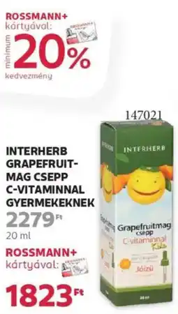 Rossmann Interherb Grapefruit-Mag Csepp C-vitaminnal gyermekeknek ajánlat
