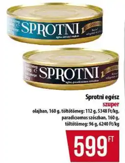 Coop Sprotni egész ajánlat